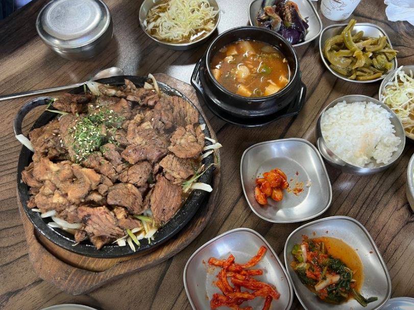 마늘석갈비막국수
